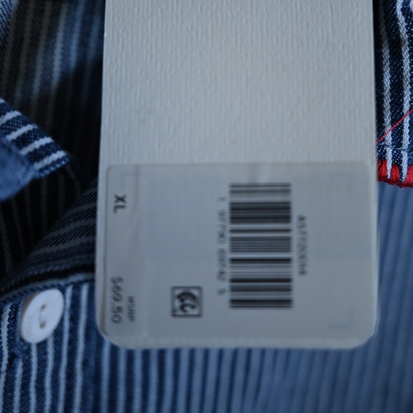 New Levi’s Men’s Workshirt – Striped, Contrasting Stitching - Picture 6 of 7